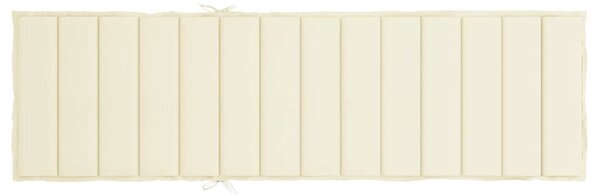 Poduška na lehátko krémová 200 x 50 x 3 cm oxfordská látka 314190