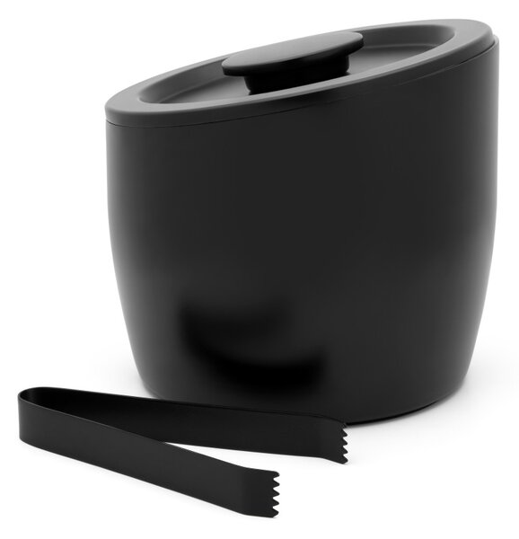 Leopold Vienna Dvoustěnný kbelík na led s víkem a kleštičkami (2,5l) Black