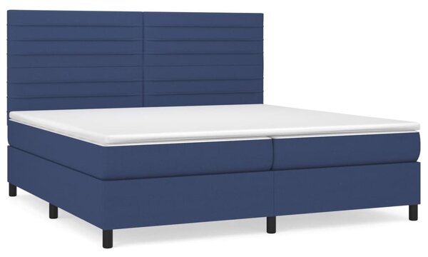 Box spring postel s matrací modrá 200x200 cm textil 3141887