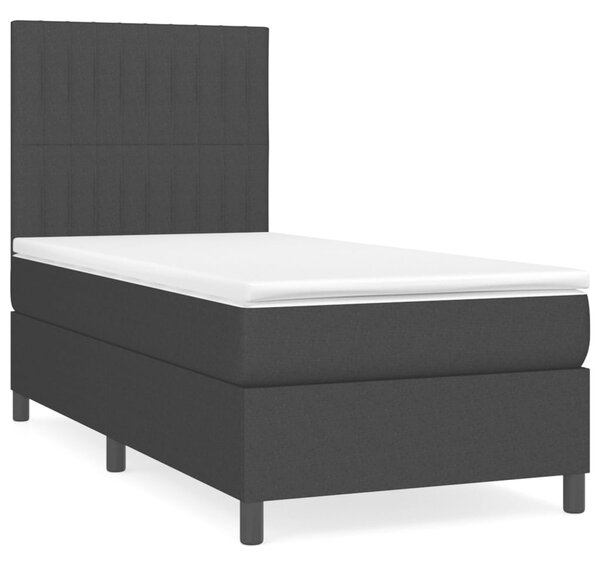 Box spring postel s matrací černá 80 x 200 cm textil 3141891