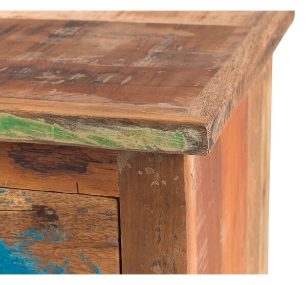 Masivní komoda Wakefield z recyklovaného dřeva, lakovaná, vícebarevná – 85×42×90 cm