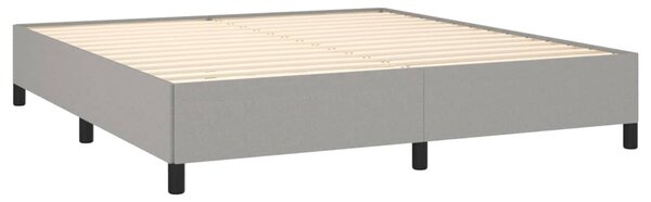 Box spring postel s matrací světle šedá 180 x 200 cm textil 3141953
