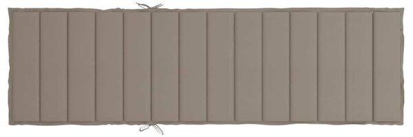 Poduška na lehátko taupe 200 x 50 x 3 cm oxfordská látka 314196