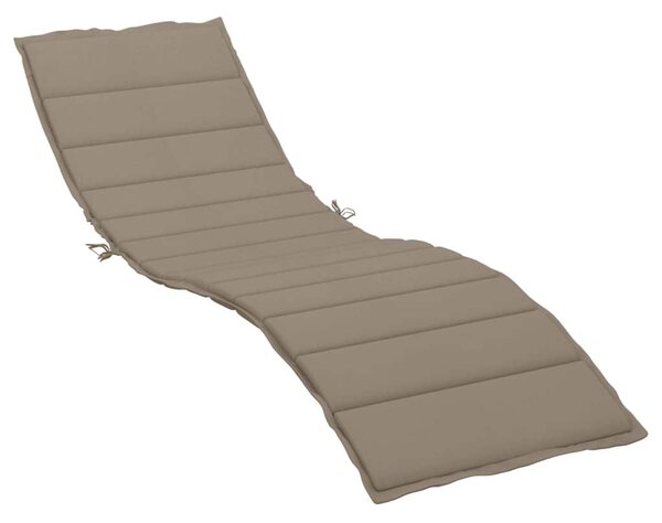 Poduška na lehátko taupe 200 x 50 x 3 cm oxfordská látka 314196