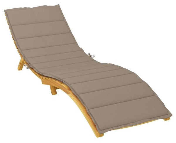 Poduška na lehátko taupe 200 x 50 x 3 cm oxfordská látka 314196