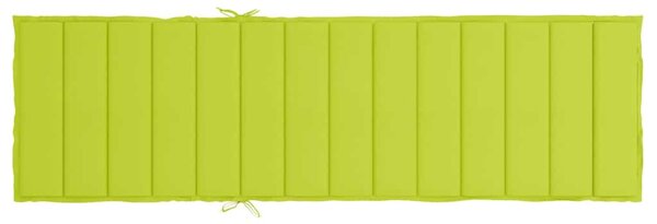 Poduška na lehátko jasně zelená 200 x 70 x 3 cm oxfordská látka 314229