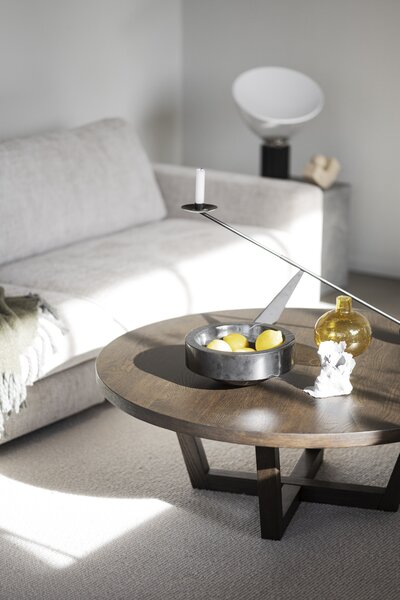 Rowico Home, Kulatý konferenční stolek BOXFORD 110 cm | Hnědý 121018