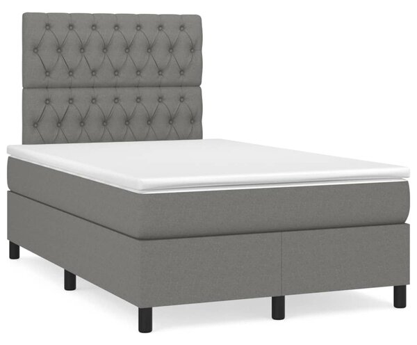 Box spring postel s matrací tmavě šedá 120x190 cm textil 3269903