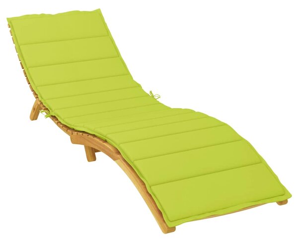 Poduška na lehátko jasně zelená 200 x 70 x 3 cm oxfordská látka 314229