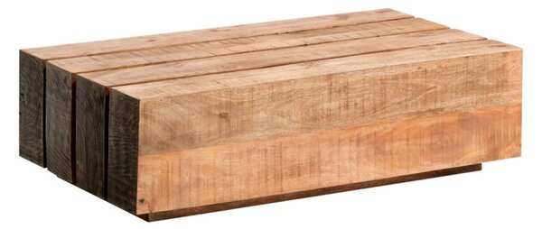 Masivní konferenční stolek Dakota z mangového dřeva, lakovaný, hnědý – 120×70 cm