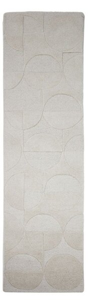 Slonovinový ručně tkaný vlněný běhoun 60x230 cm Gigi – Flair Rugs
