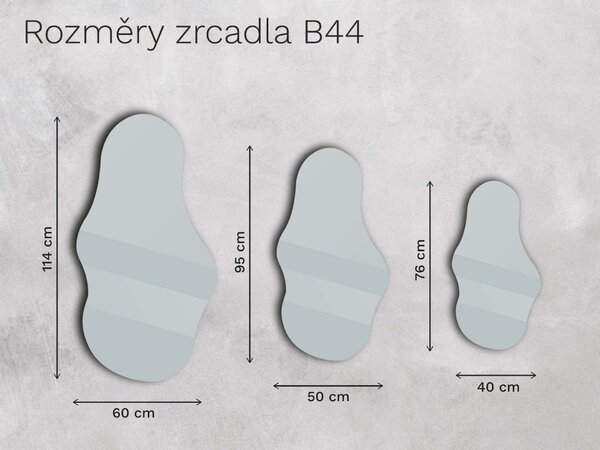 Zelené zrcadlo Base B44 40×76