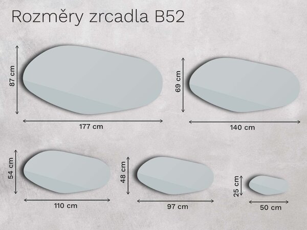 Zlaté zrcadlo Base B51 50×25