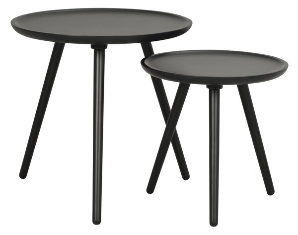 Rowico Home, Kulatý konferenční stolek DAISY 50 + 40 cm | Černý 111854