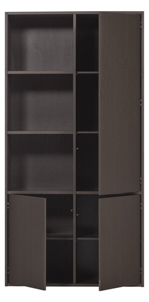 Tmavě hnědá modulární skříňka z borovicového dřeva 108x215 cm Meggy – WOOOD