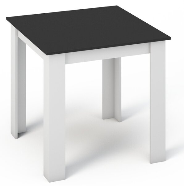 Jídelní stůl MANGA 80x80 bílá/černá