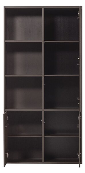 Tmavě hnědá modulární skříňka z borovicového dřeva 108x215 cm Meggy – WOOOD