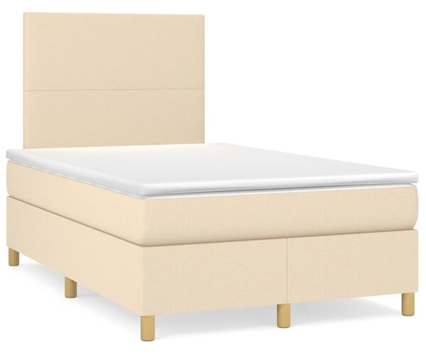 Box spring postel s matrací krémová 120x200 cm textil 3142166