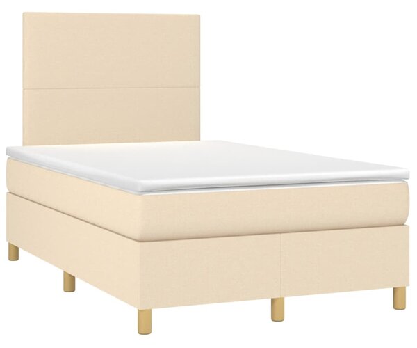 Box spring postel s matrací krémová 120x200 cm textil 3142166