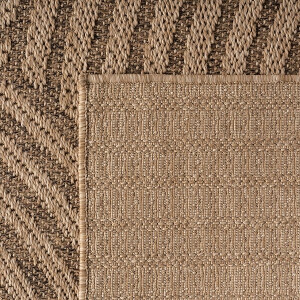 Hnědý kulatý vnitřní a venkovní koberec ø 120 cm Timber 1401 – Ayyildiz Carpets