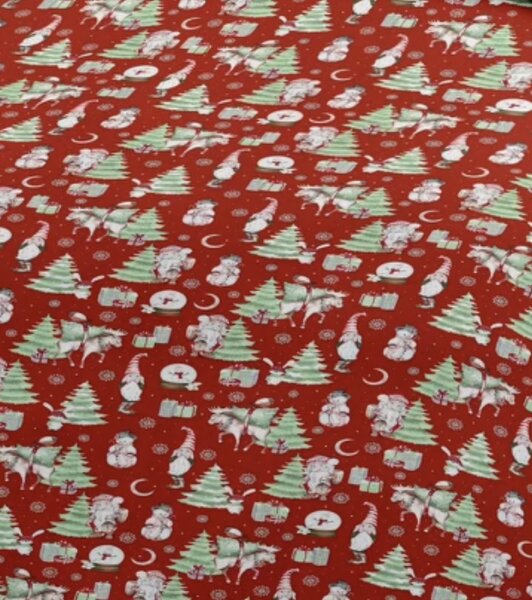 Povlečení bavlněné Vánoční Santa Claus TiaHome - 1x Polštář 90x70cm, 1x Přikrývka 140x200cm