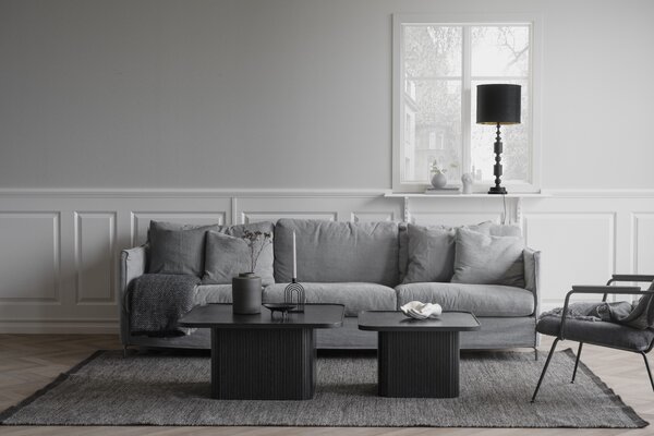 Rowico Home, Dubový konferenční stolek SULLIVAN 80 cm | Černý 120102