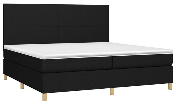 Box spring postel s matrací černá 200x200 cm textil 3142203