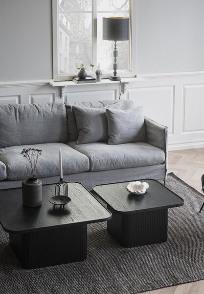 Rowico Home, Dubový konferenční stolek SULLIVAN 80 cm | Černý 120102