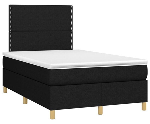 Box spring postel s matrací černá 120x200 cm textil 3142243