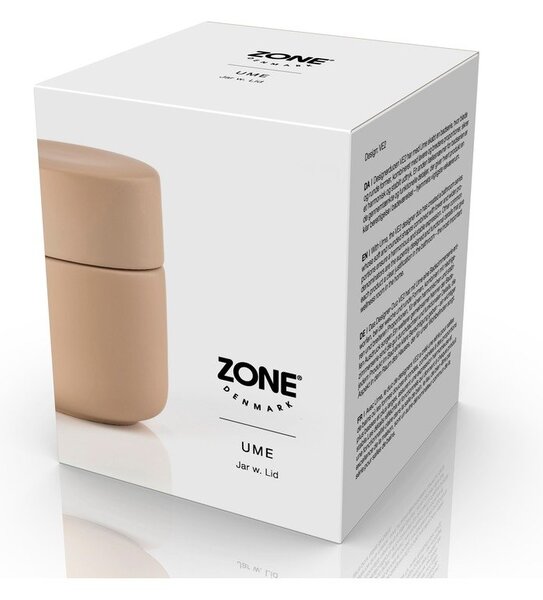 Béžový kameninový koupelnový organizér na vatové tampony Ume – Zone