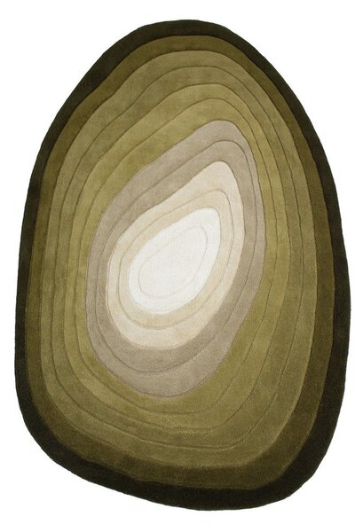 Zelený ručně tkaný vlněný koberec 200x290 cm Puddle Ombre – Flair Rugs