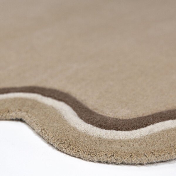 Ručně tkaný vlněný koberec v přírodní barvě 200x290 cm Leo Scallop – Flair Rugs