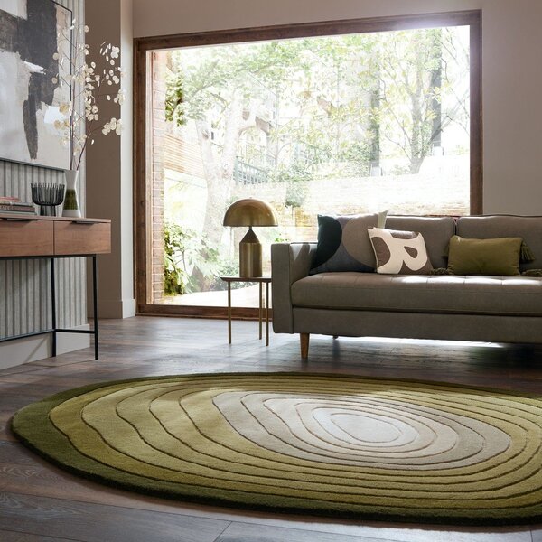 Zelený ručně tkaný vlněný koberec 200x290 cm Puddle Ombre – Flair Rugs