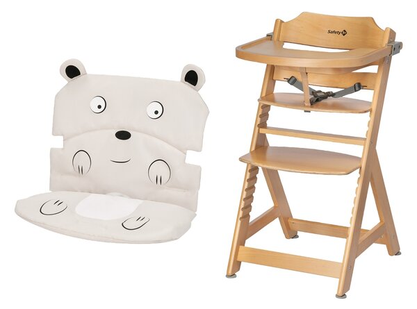 Safety 1st Dětská rostoucí jídelní židlička Toto se sedákem, přírodní, medvěd (800005832)