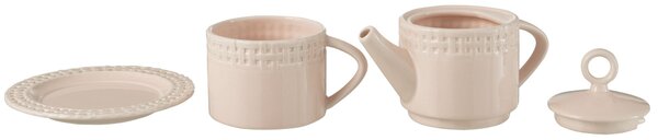 Růžový keramický Tea for One Hella Pastel Pink - 18*16*22 cm