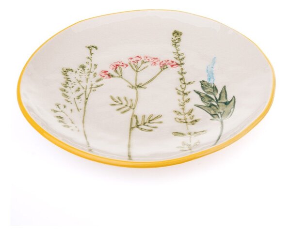 Bílý dezertní porcelánový talíř ø 21 cm Flower Garden – Dakls