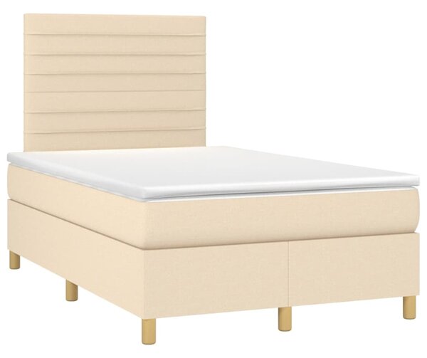 Box spring postel s matrací krémová 120x200 cm textil 3142406