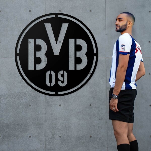 DUBLEZ | Dřevěné logo fotbalového klubu - BVB | Obraz