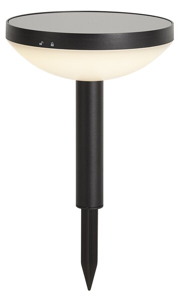 Sada 3 černých zemních bodových svítidel vč. LED solárních IP44 - Dottie