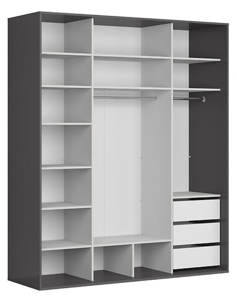 Šatní skříň Flex 200/239, grafit