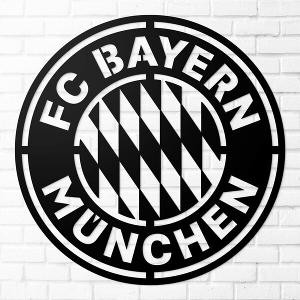 DUBLEZ | Dřevěné logo klubu - FC Bayern Munchen | Obraz