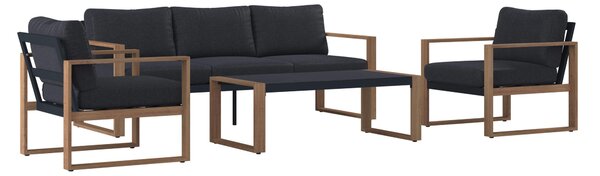 ZAHRADNÍ SEDACÍ SOUPRAVA 4dílné, kov, sklo, textil Ambia Garden - Online Only zahradní nábytek, Online Only
