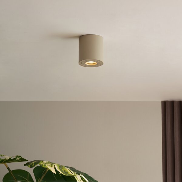 Moderní stropní bodové svítidlo Taupe GU10 50mm IP44 - Capa