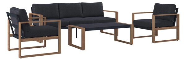 ZAHRADNÍ SEDACÍ SOUPRAVA 4dílné, kov, sklo, textil Ambia Garden - Online Only zahradní nábytek, Online Only