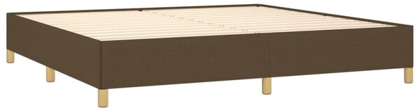 Box spring postel s matrací tmavě hnědá 200x200 cm textil 3142524