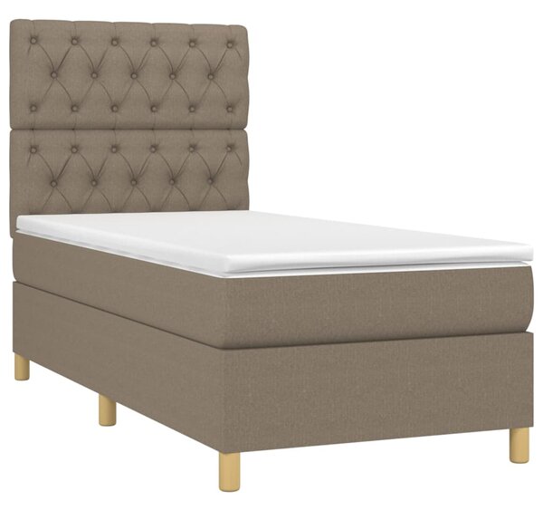Box spring postel s matrací taupe 80x200 cm textil 3142533