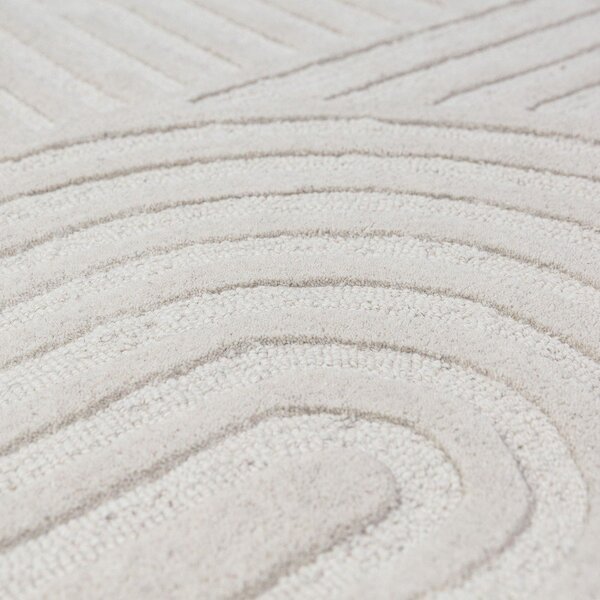 Slonovinový ručně tkaný vlněný běhoun 60x230 cm Zen Garden – Flair Rugs
