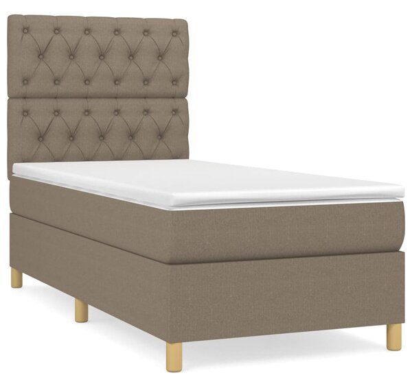 Box spring postel s matrací taupe 80x200 cm textil 3142533