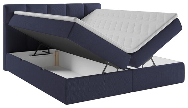 AMERICKÁ POSTEL, 200/220 cm, tmavě modrá MID.YOU - Postele s úložným prostorem, Online Only