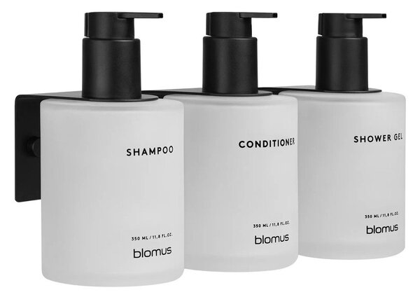 Bílé nástěnné skleněné dávkovače mýdla v sadě 3 ks 350 ml Kirei – Blomus